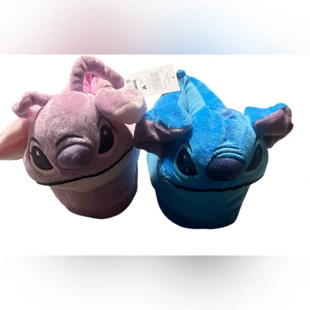 Stitch and‎ Angel 3D Character Scuff Slippers! NWT! Size 2/3 Little Girls!